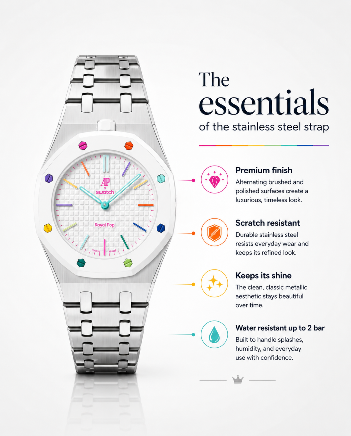 Royal Pop Steel Bracelet | RIGHT version